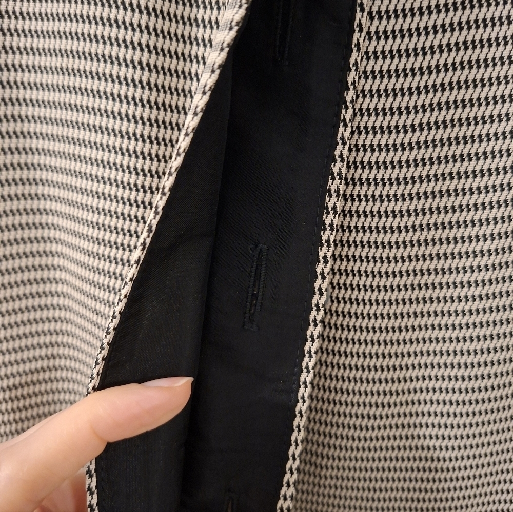 Sandro Paris Women's Black & Tan Check Vintage Jacket/Blouse (Size EU 38; US M) - Picture 6 of 9